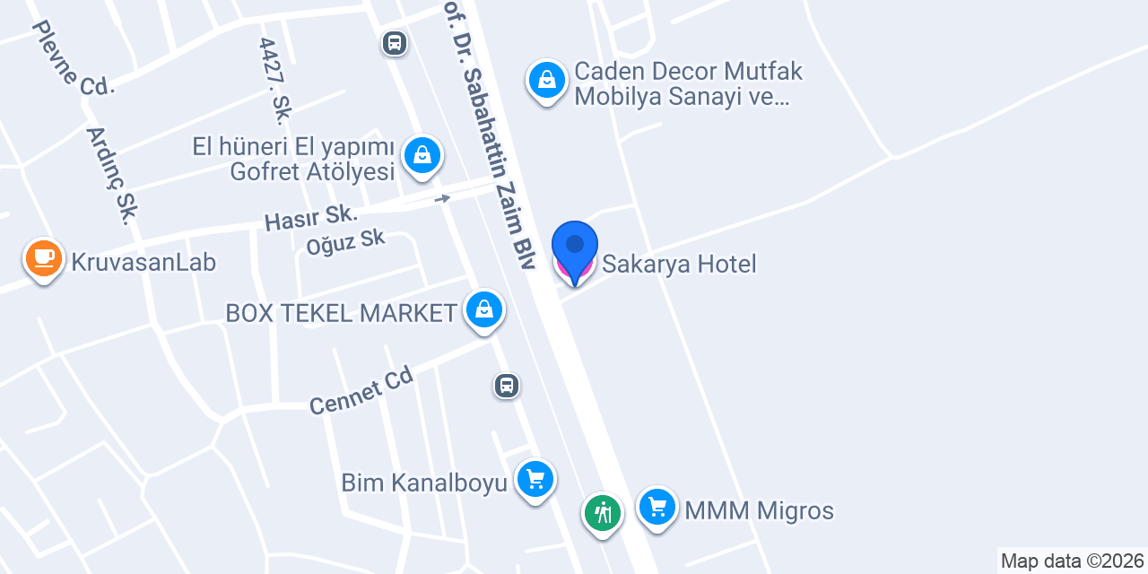 Sakarya Hotel konumu