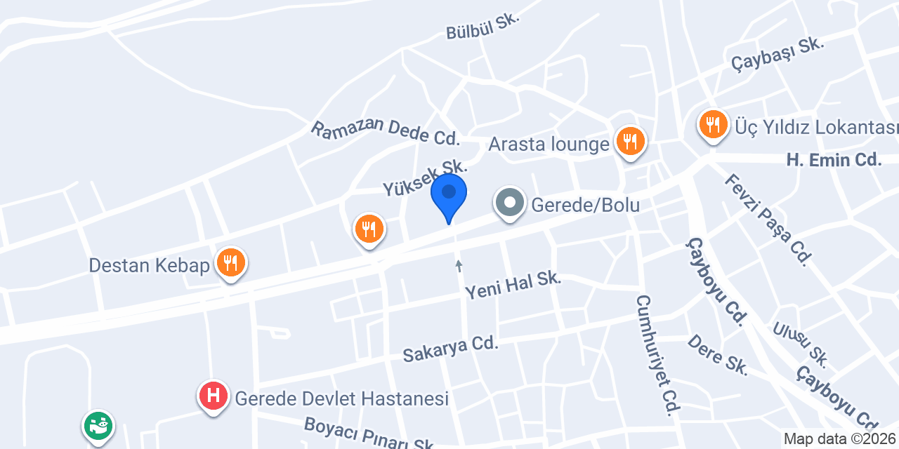 Türkiye İş Bankası Gerede/Bolu Şubesi konumu