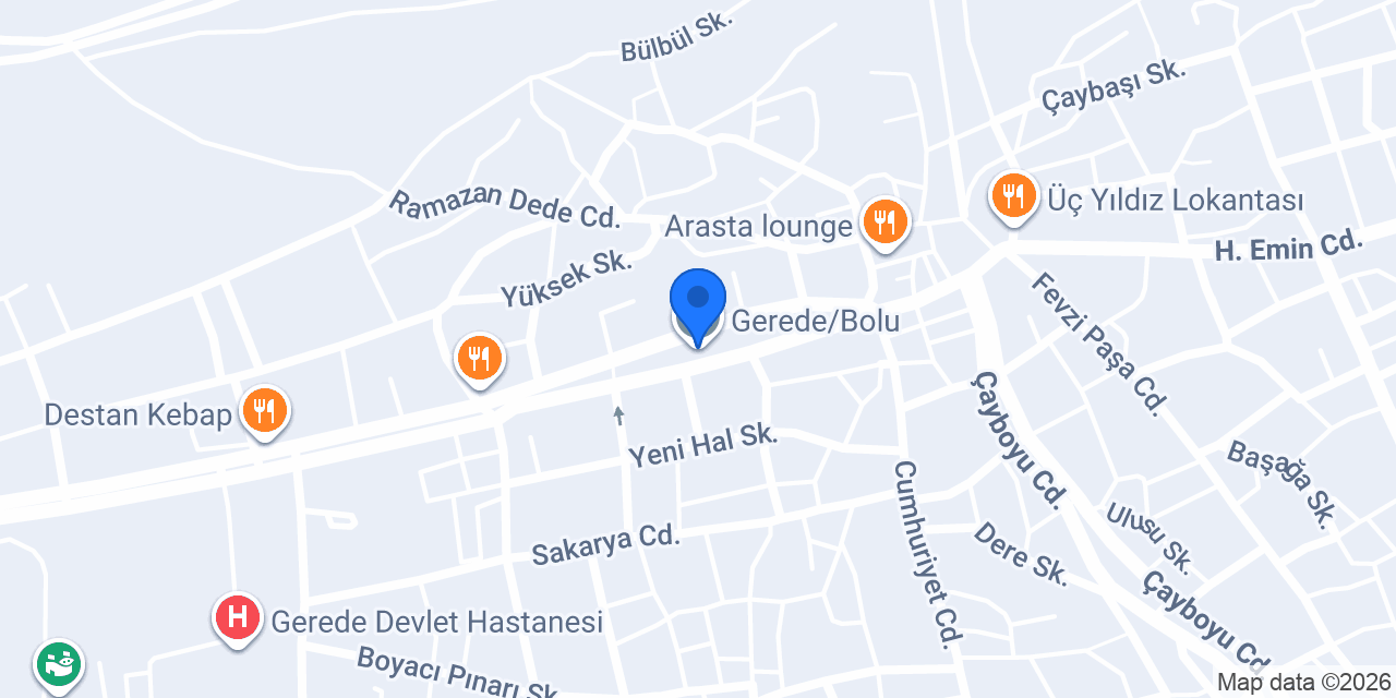 Gerede/Bolu konumu