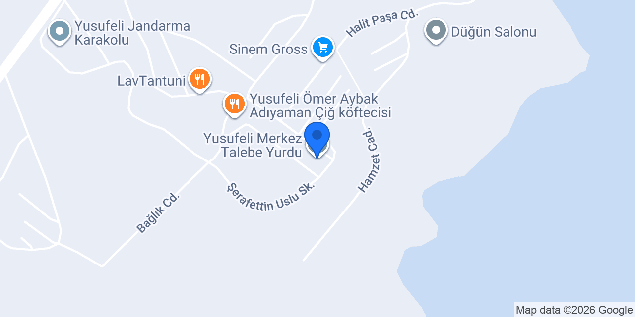 Yusufeli Merkez Talebe Yurdu konumu