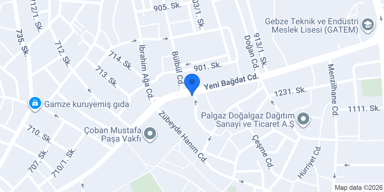 Garanti BBVA Gebze Bağdat Caddesi Şubesi konumu