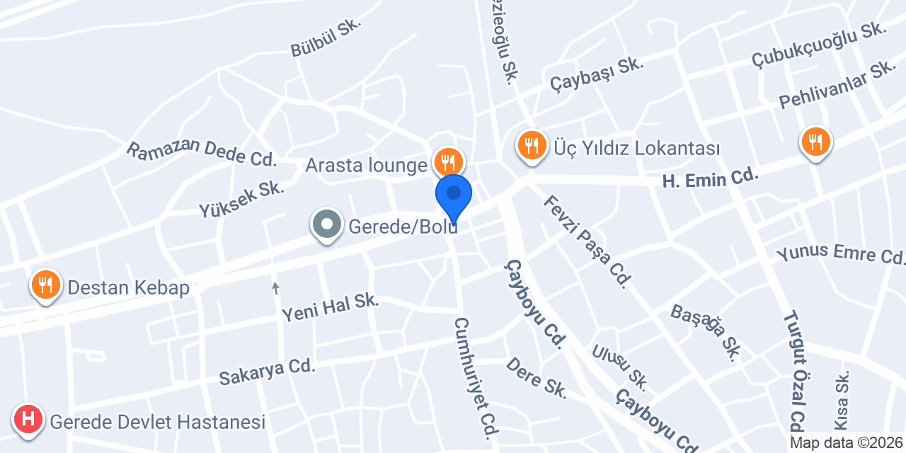 Ekleristan Gerede konumu