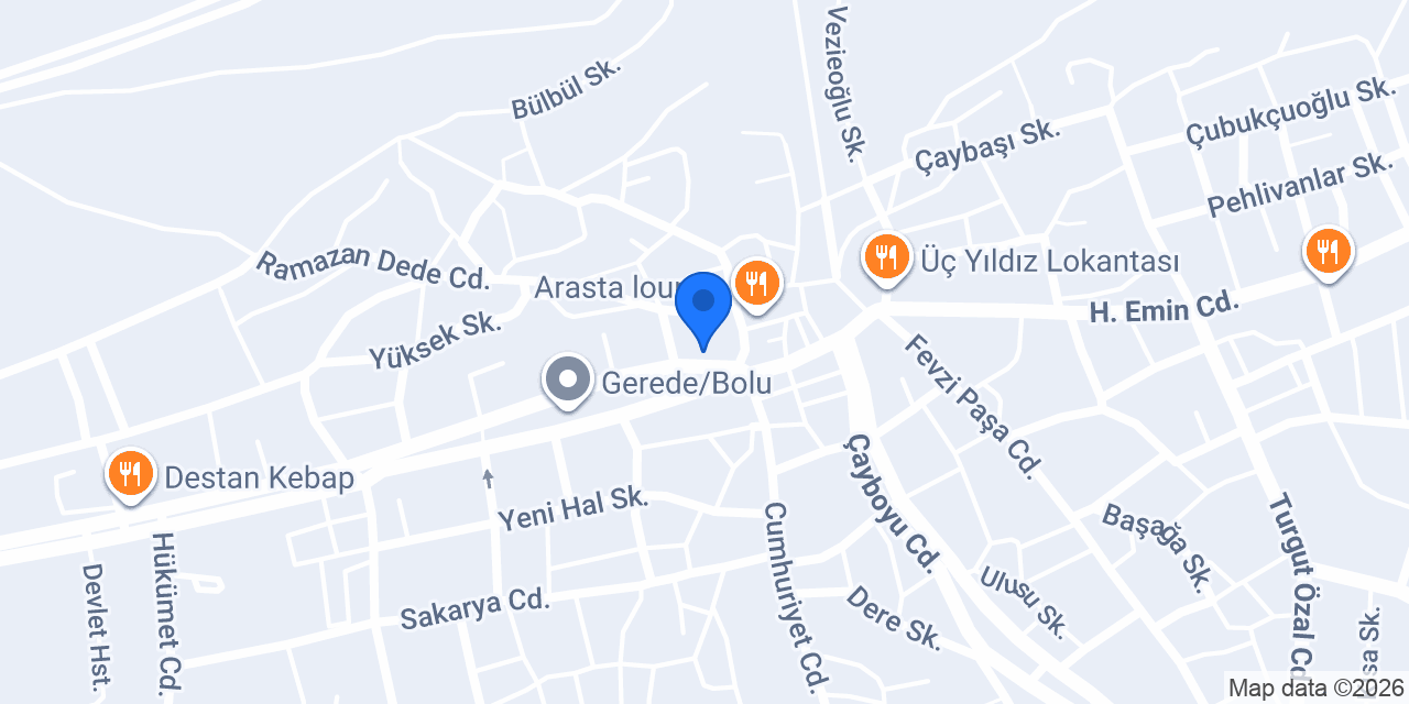 Gerede nöbetçi taksi konumu