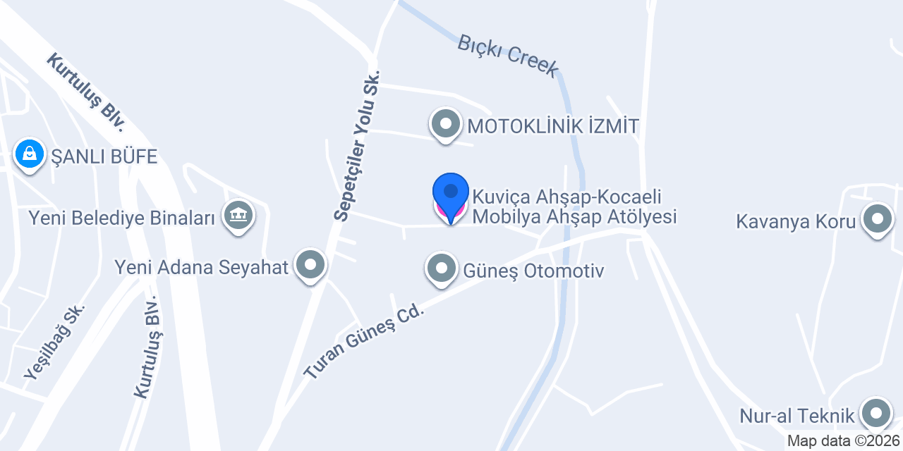 Kuviça Ahşap-Kocaeli Mobilya Ahşap Atölyesi konumu