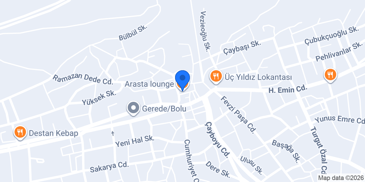 Arasta lounge konumu