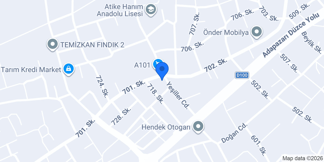 Üner Ekomini Market konumu