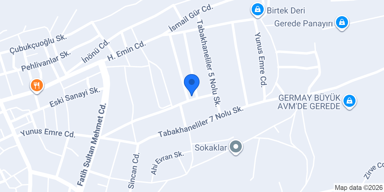 Şimşek Grup Deri konumu