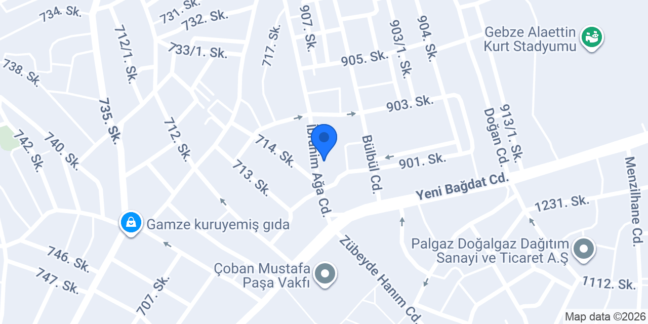 Gebze Erkek Pansiyonu konumu