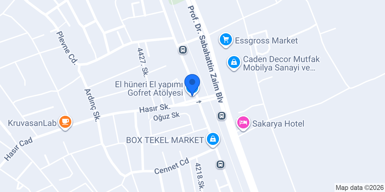 El hüneri El yapımı Gofret Atölyesi konumu