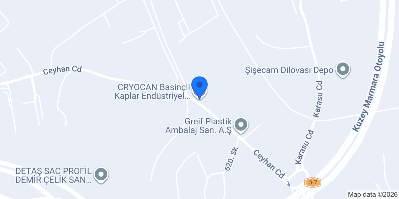CRYOCAN Basinçli Kaplar Endüstriyel Tesisler San Ve Ltd Şti konumu