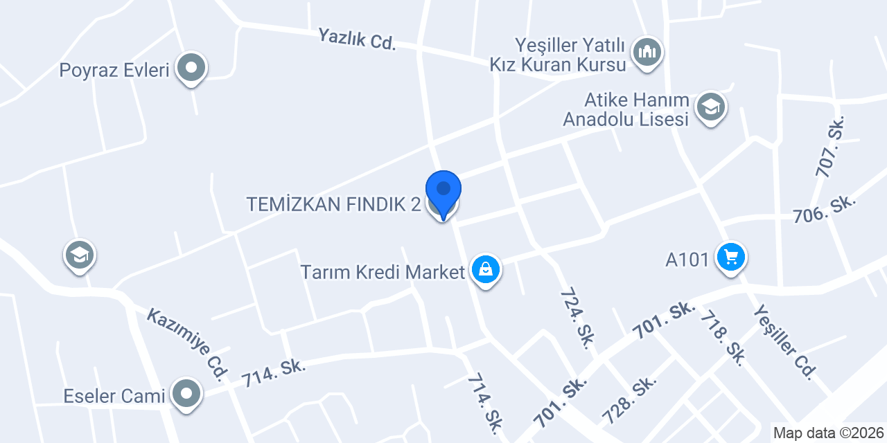 TEMİZKAN FINDIK 2 konumu