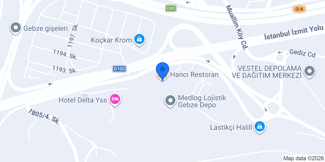 Hancı Restoran konumu