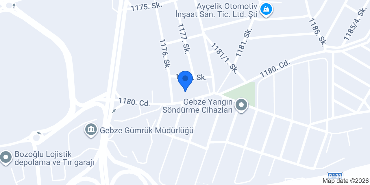 Erdil Akü Gebze Şube konumu