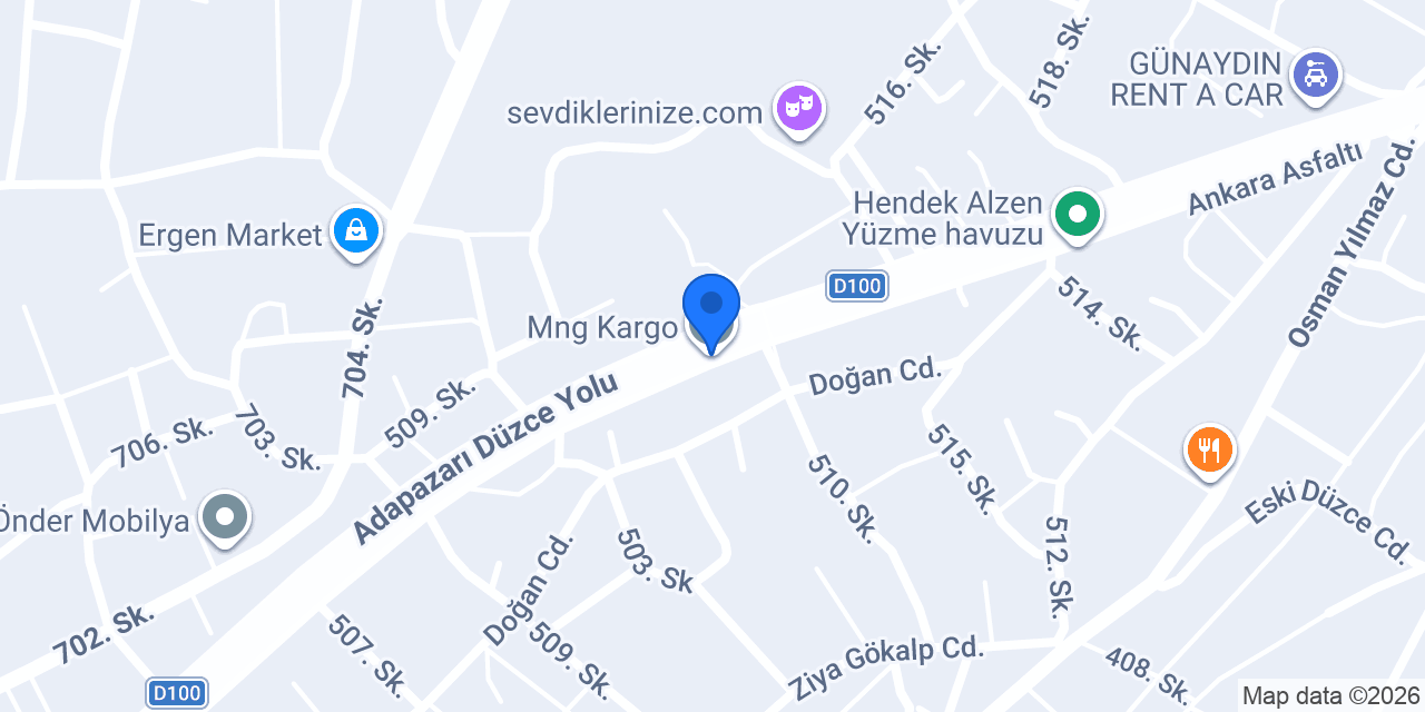 Mng Kargo konumu