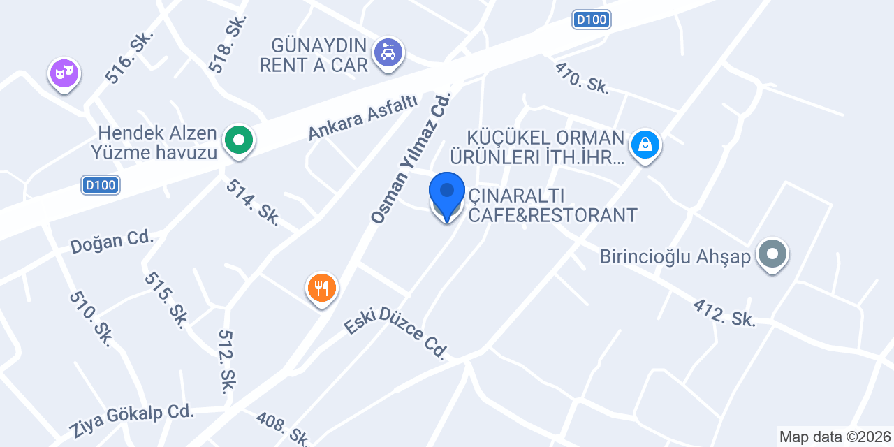 ÇINARALTI CAFE&RESTORANT konumu