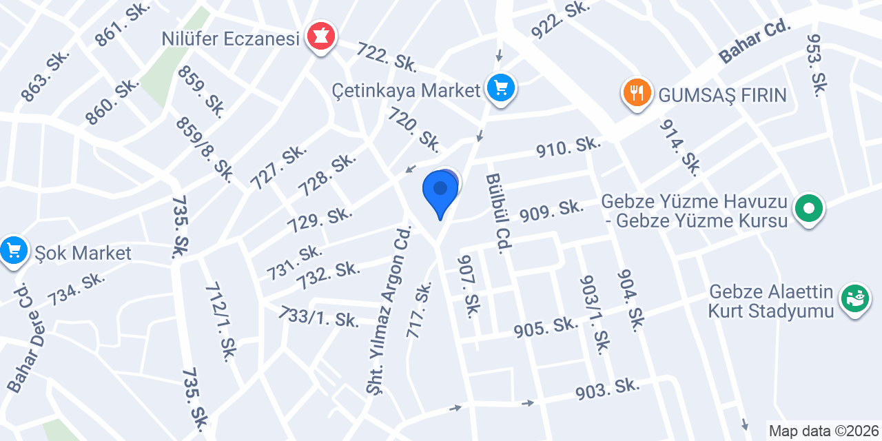 Zeray Mücevherat Gebze konumu