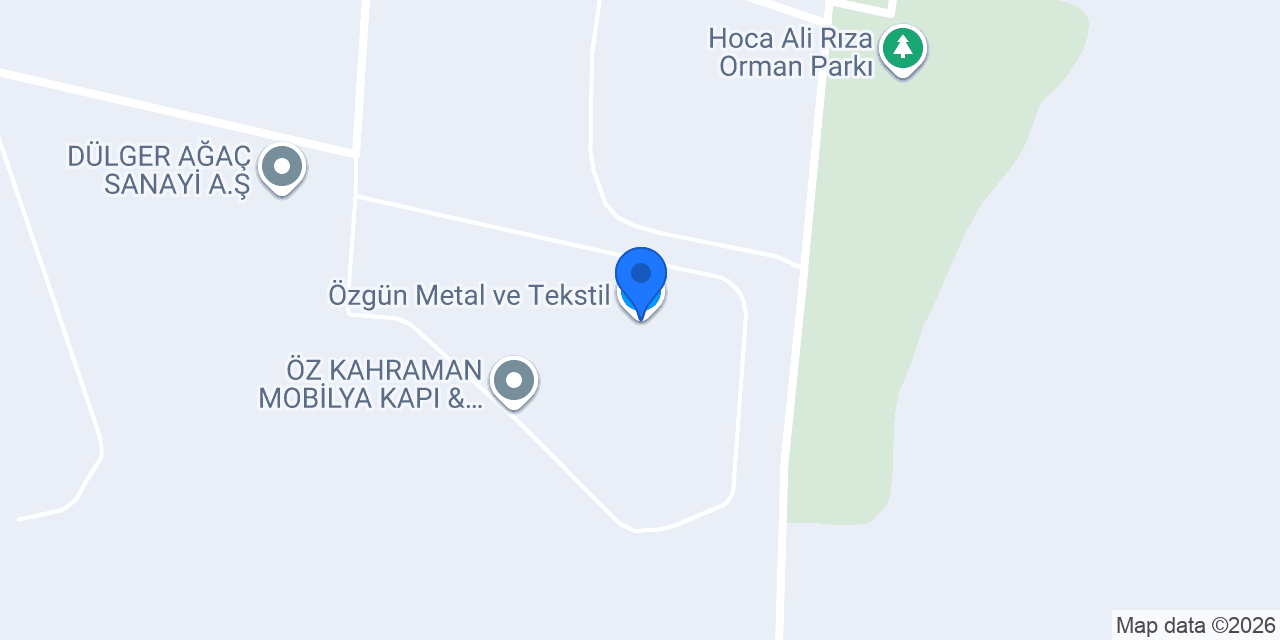 Özgün Metal ve Tekstil konumu