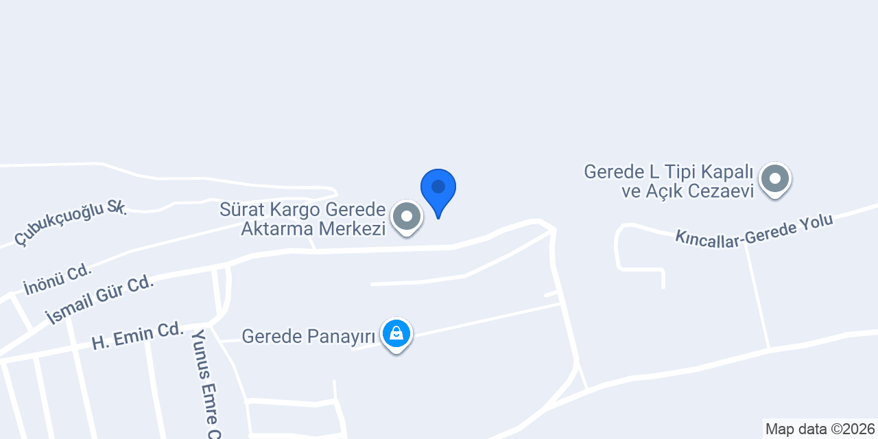 Gerede L Tipi Kapalı ve Açık Cezaevi konumu