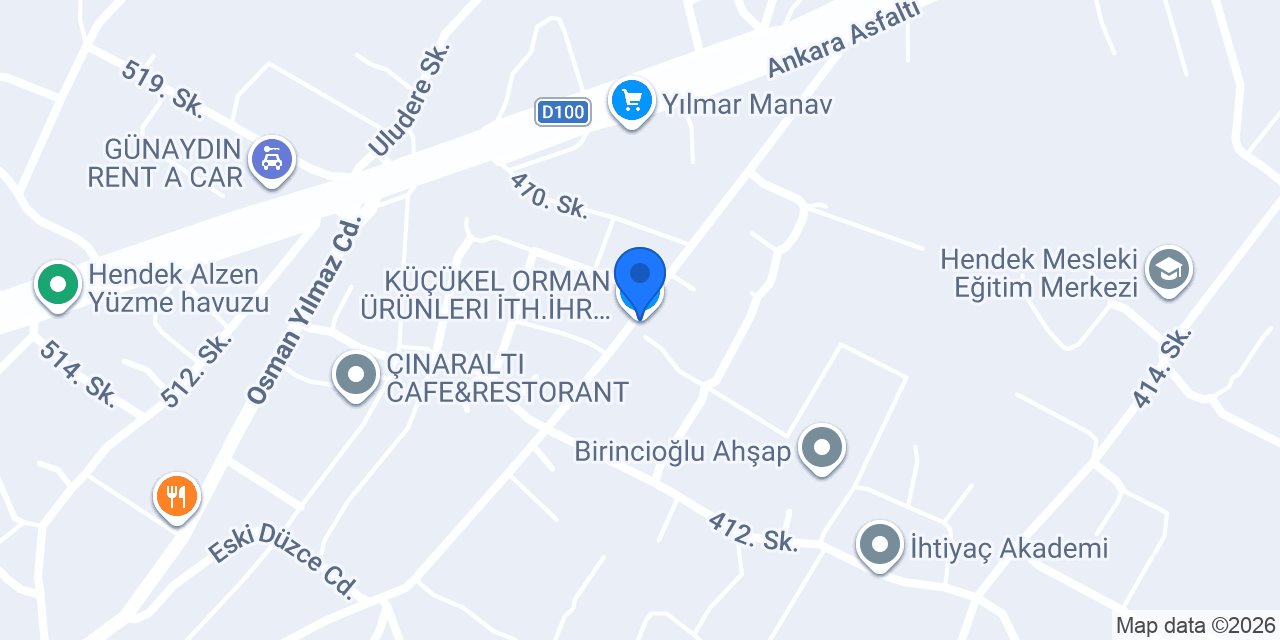 KÜÇÜKEL ORMAN ÜRÜNLERI İTH.İHR.SAN.VE TİC.LTD.ŞTİ konumu