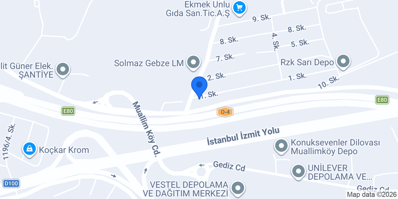 Gebze Acil Lastik Yol Yardım konumu