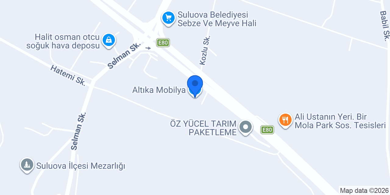 Altıka Mobilya konumu