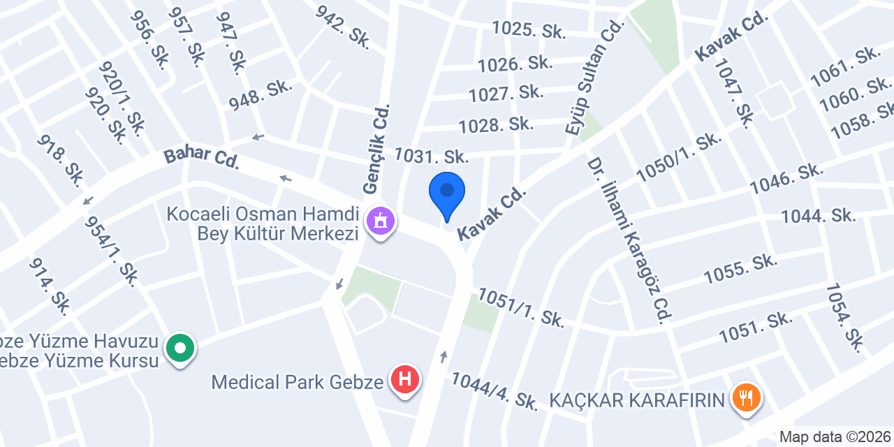 Börek Center Gebze Şubesi konumu
