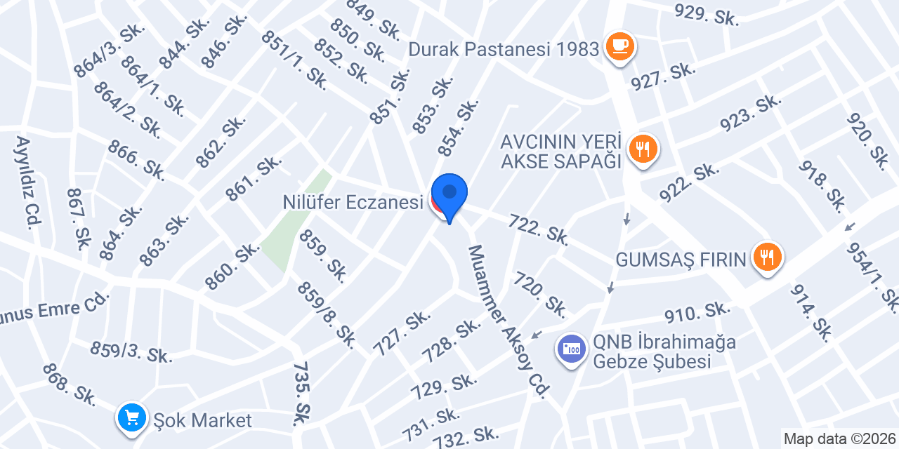 Nilüfer Eczanesi konumu