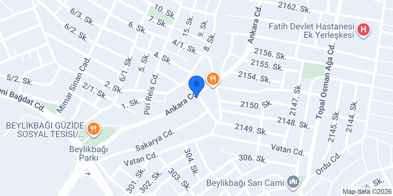 Antepli Sıcak Tatlı ve Baklava konumu