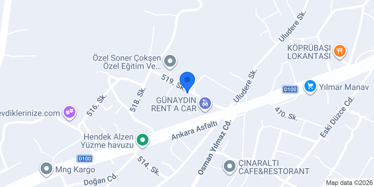 Hendek Arçelik Servisi konumu