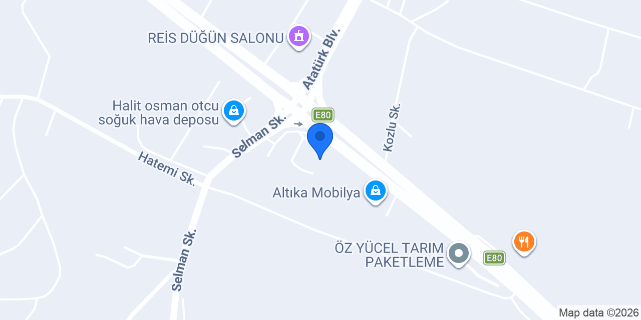Biçer Tarım Ürünleri konumu