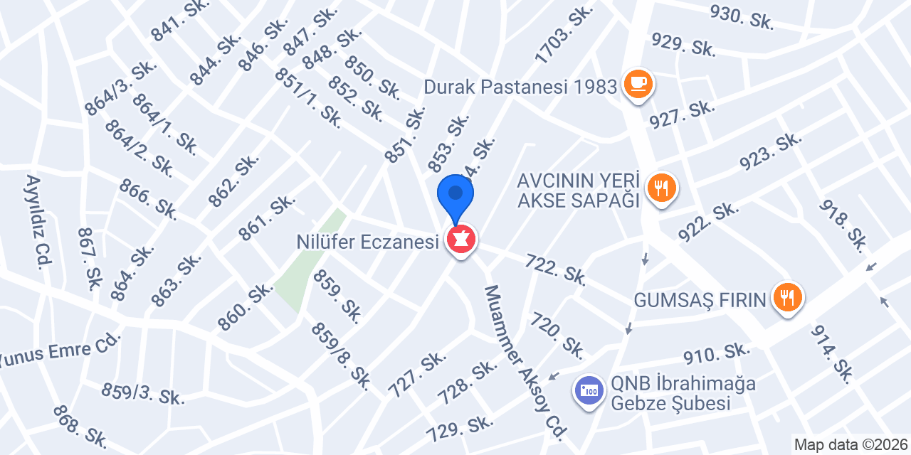 Açelya Deva Eczanesi konumu