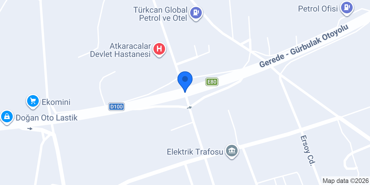 Atkaracalar Oğuz İlçe Halk Kütüphanesi konumu