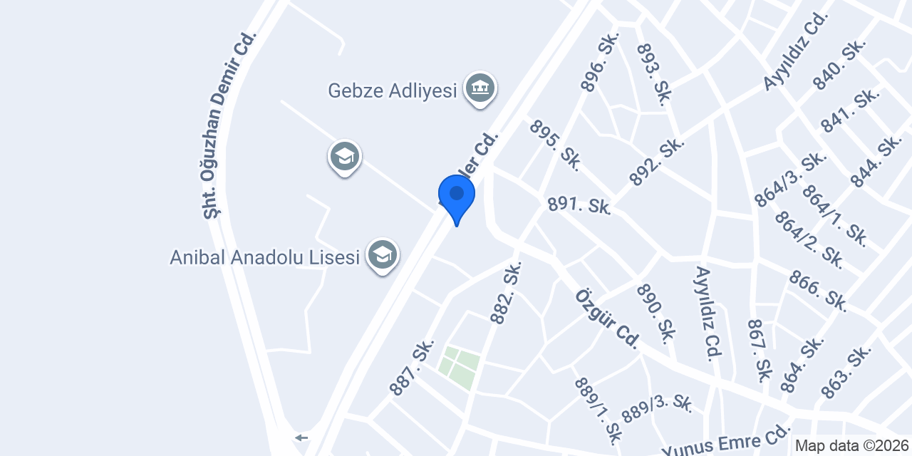 GEBZE MOTORS GARAJ konumu
