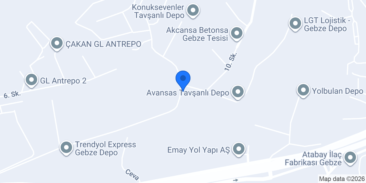 Özçe Demir Çelik - Tavşanlı/Gebze konumu
