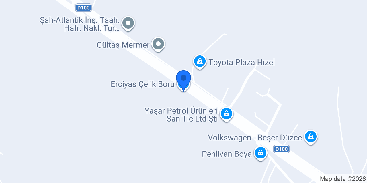 Erciyas Çelik Boru konumu