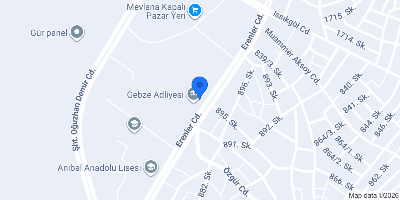 Gebze Adliye Taksi konumu