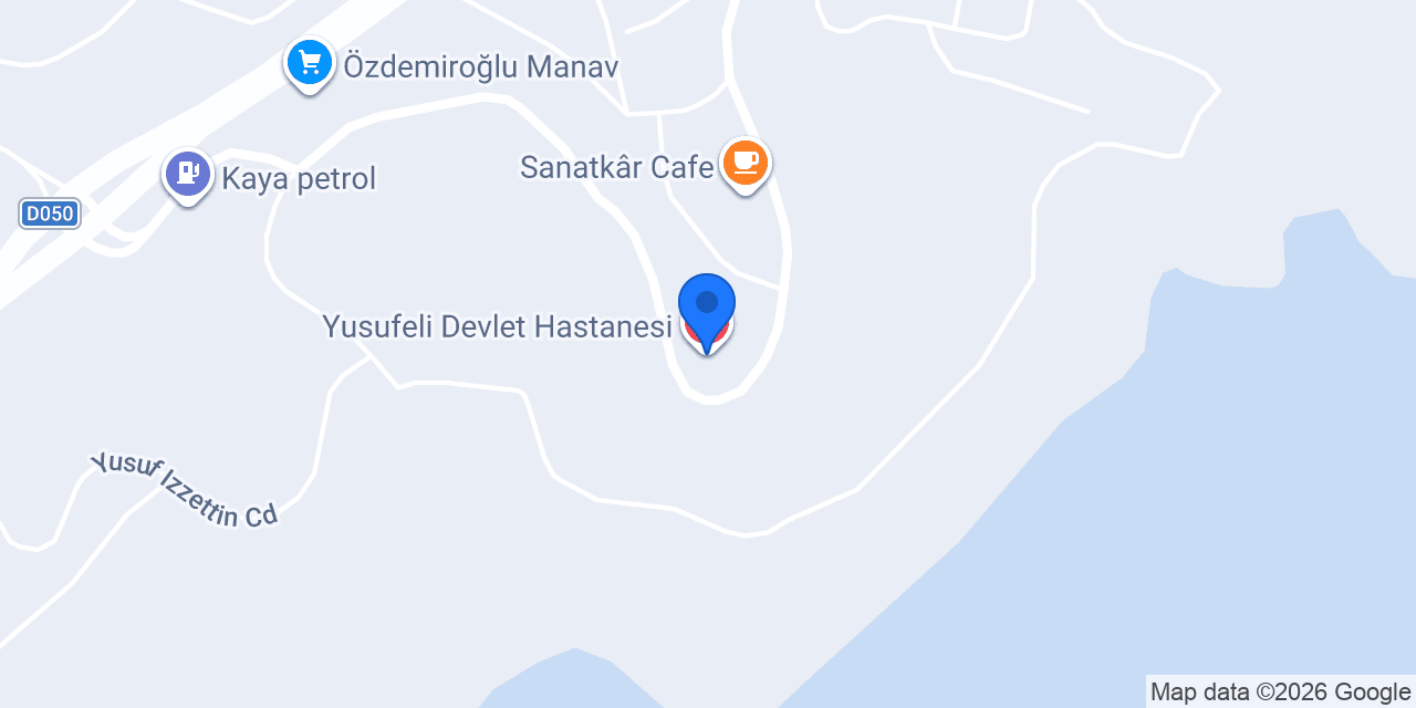 Yusufeli Devlet Hastanesi konumu