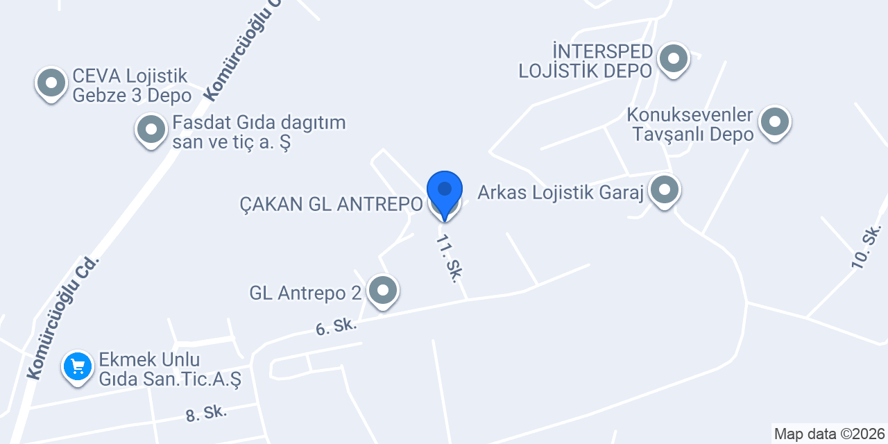 ÇAKAN GL ANTREPO konumu