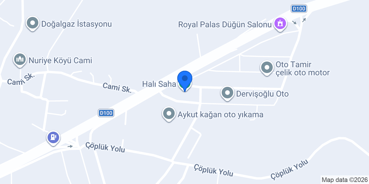 Halı Saha konumu