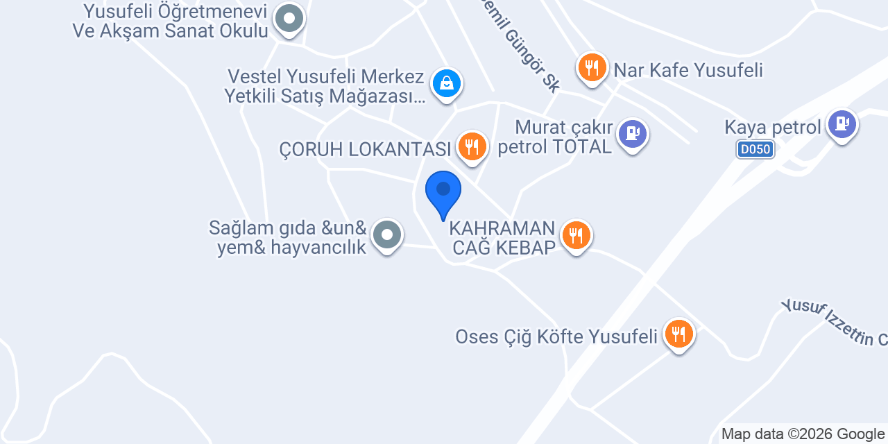 Ziraat Bankası Yusufeli Şubesi konumu