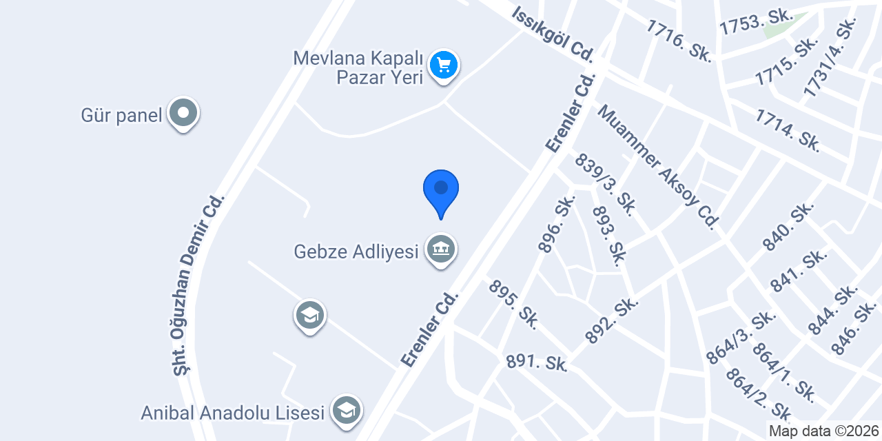 Ptt - Gebze Adliye Sarayı Şubesi konumu