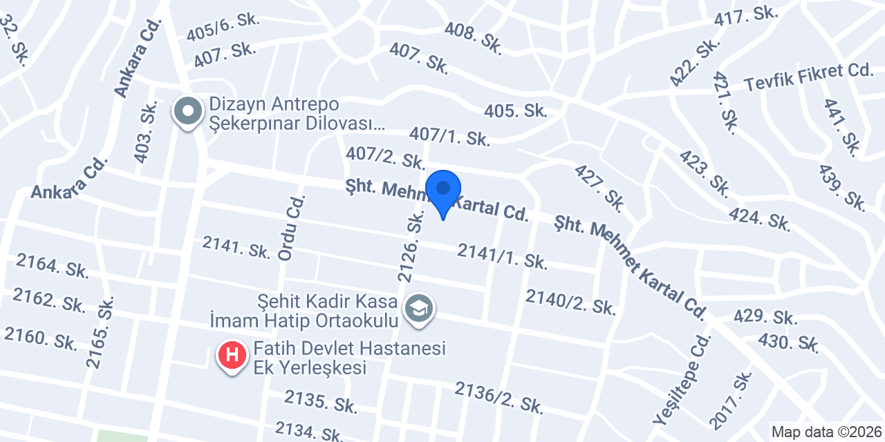Egemak Hırdavat Rulman konumu