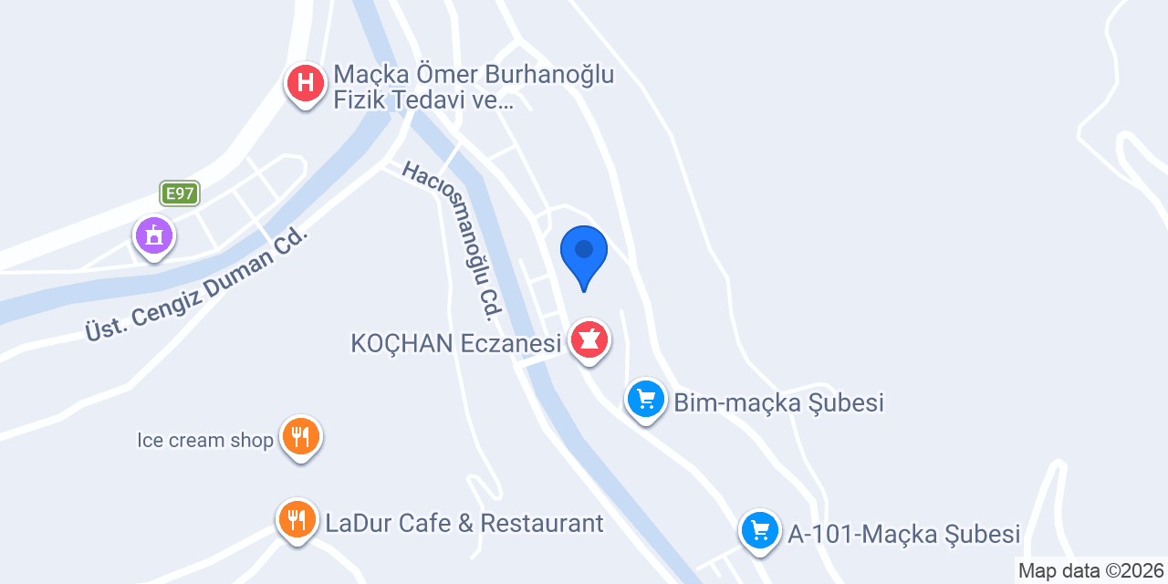 Maçka Hükümet Konağı konumu