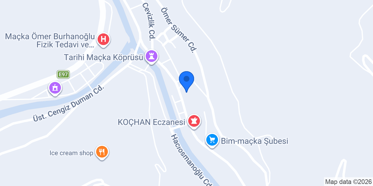 Maçka İlçe Halk Kütüphanesi konumu