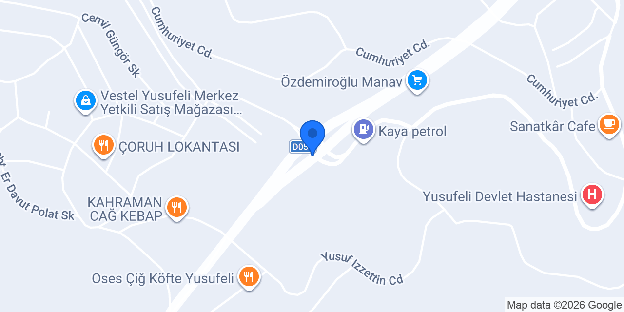 Canan çiçekçilik yusufeli konumu