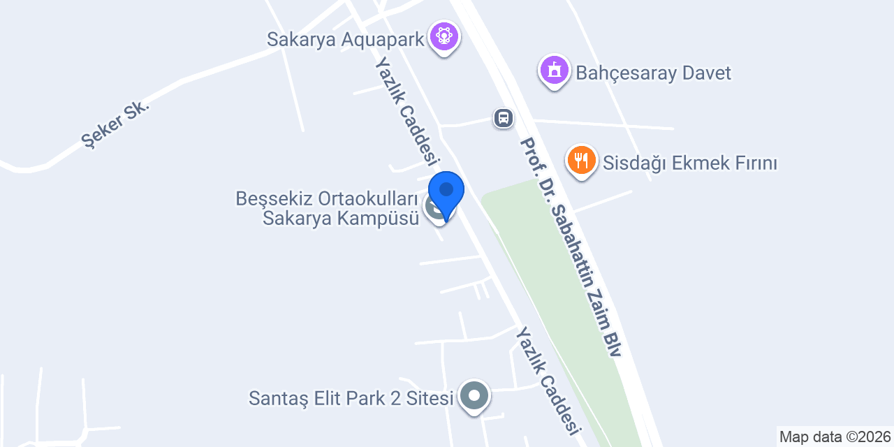 Beşsekiz Ortaokulları Sakarya Kampüsü konumu