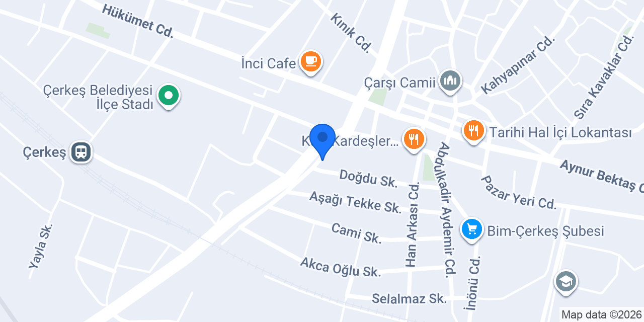 Çerkeş Noterliği konumu