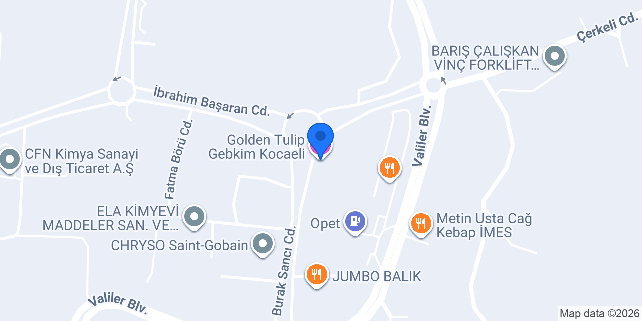 Golden Tulip Gebkim Kocaeli konumu