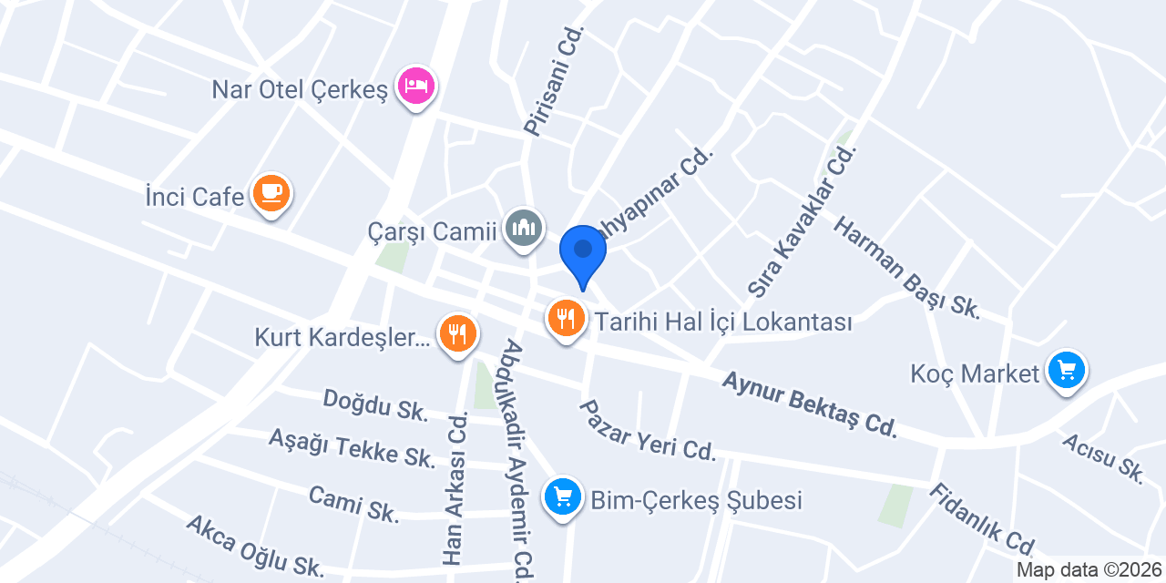 ÇERKEŞ VETERİNER KLİNİĞİ konumu