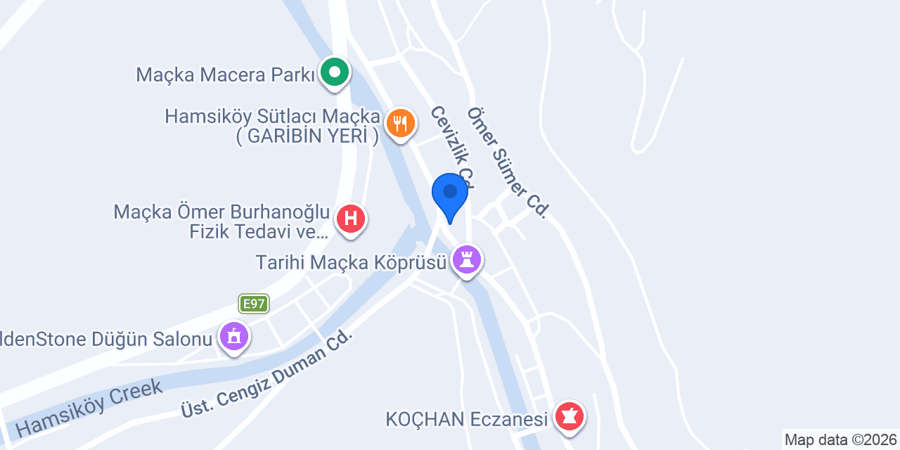 TUFAN PASTANESİ MAÇKA konumu